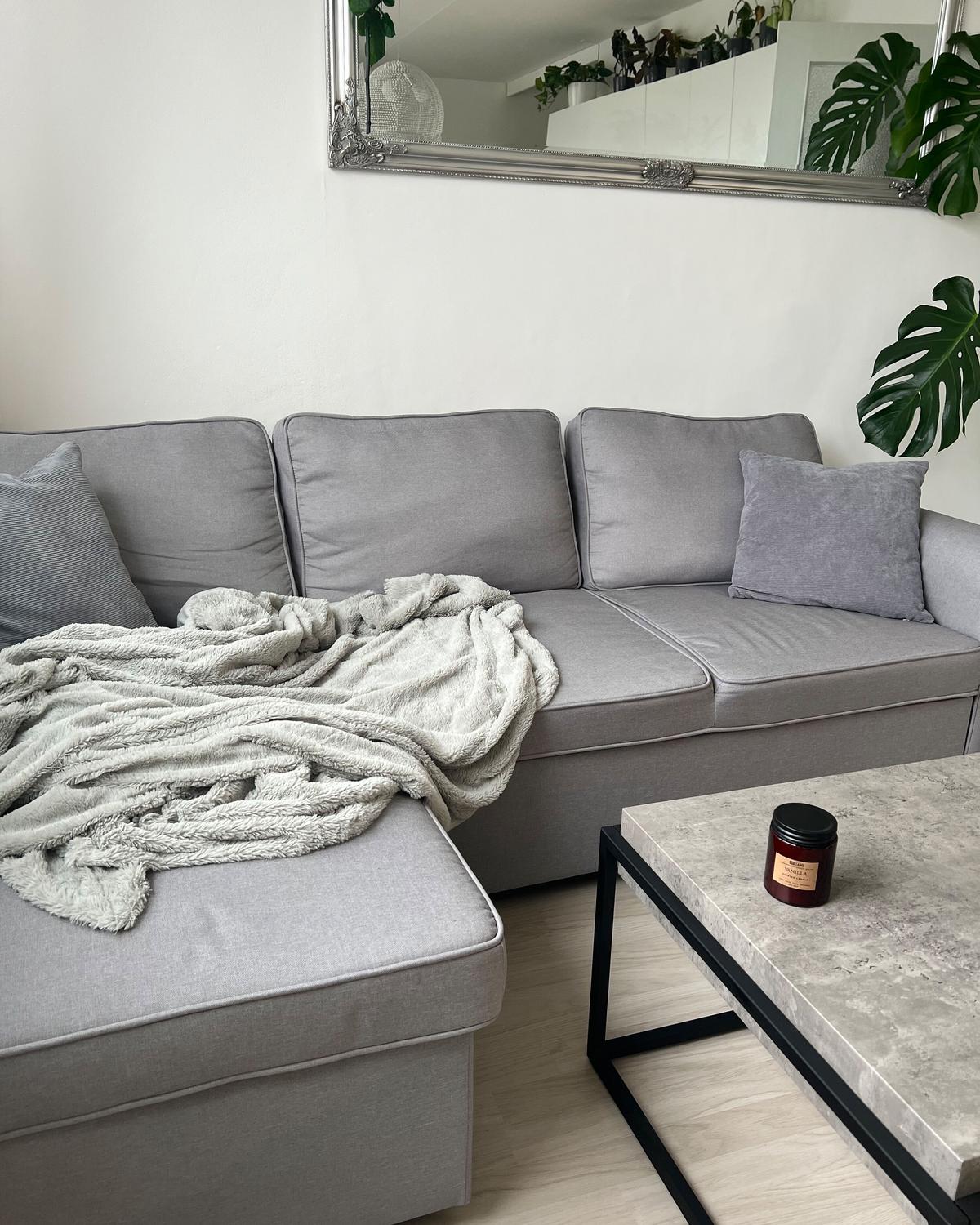 ECKSOFA Polsterbezug Hellgrau linksseitig Nesna - Hellgrau, Textil (228/145cm) - Beliani