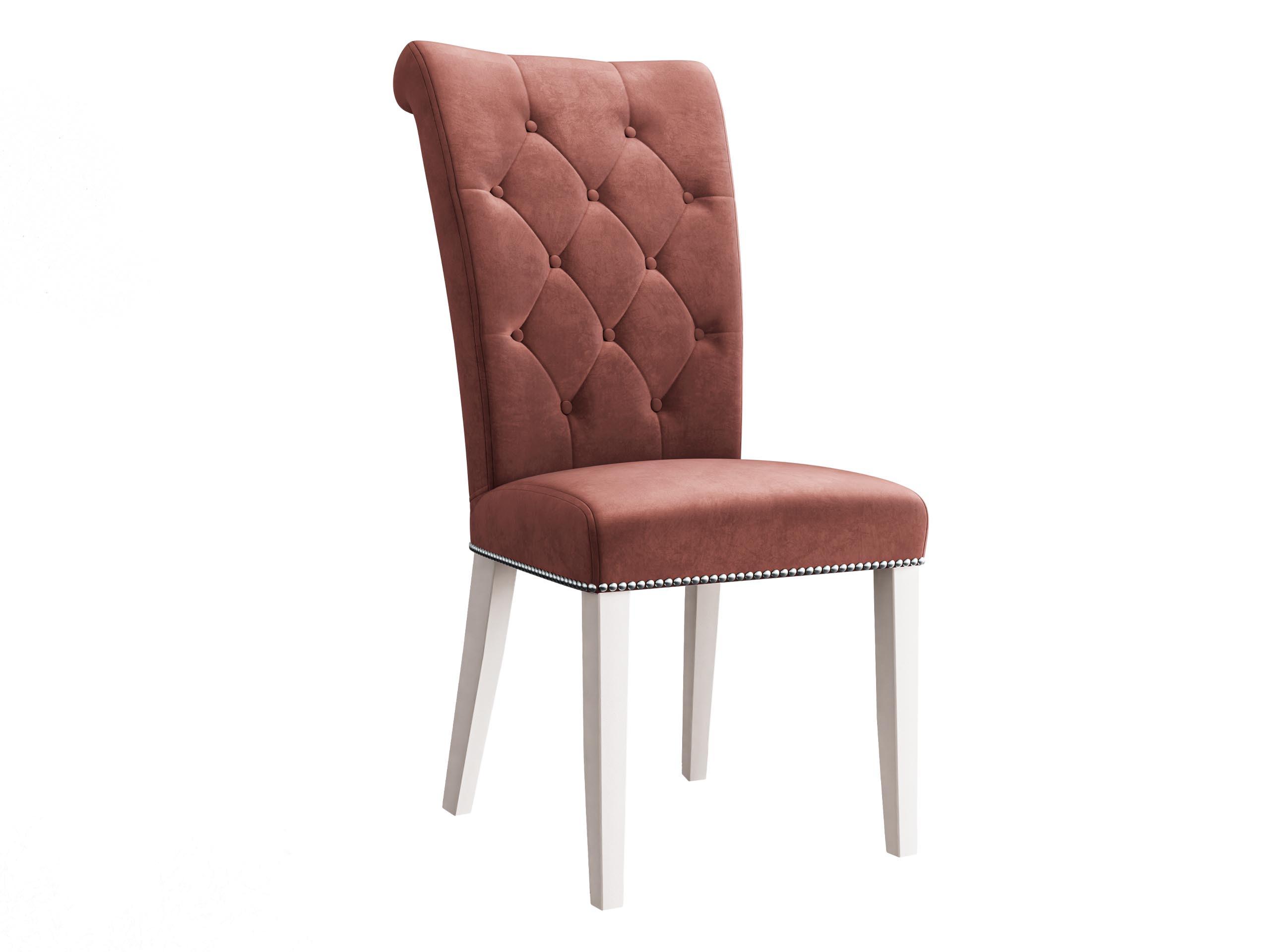 POLSTERSTUHL Christina, Holzfarbe: Weiß - Rosa/Weiß, Holz/Textil (47/103/68cm) - MIRJAN24