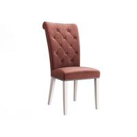 POLSTERSTUHL Christina, Holzfarbe: Weiß - Rosa/Weiß, Holz/Textil (47/103/68cm) - MIRJAN24