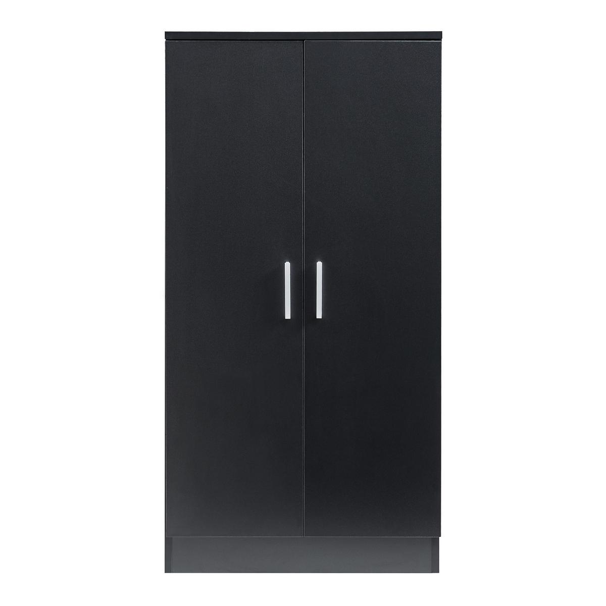 SCHUHSCHRANK Notribontaa - Schwarz, Holzwerkstoff (55/108/35cm) - [en.casa]