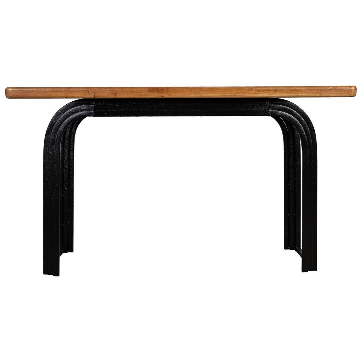 KONSOLENTISCH aus Holz, schwarz, 140x40x78cm - Schwarz, Holz (40/140/78cm) - Wanderlust