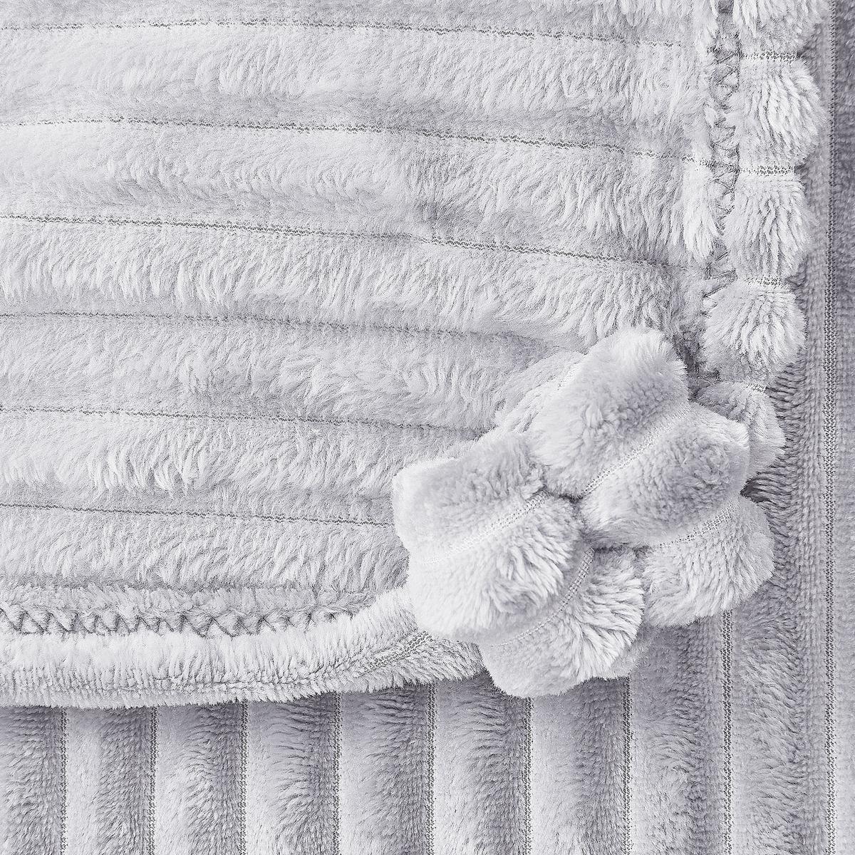 DECKE Hellgrau Kaweri 150/200 cm - Hellgrau, Textil (150/200cm) - Beliani