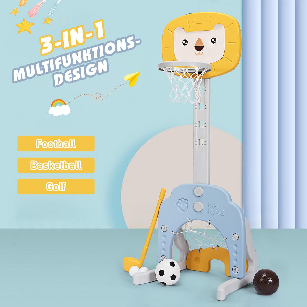 BASKETBALLKORB Fußballtor Golf Multicolor - Multicolor, Kunststoff (54/51cm) - COSTWAY