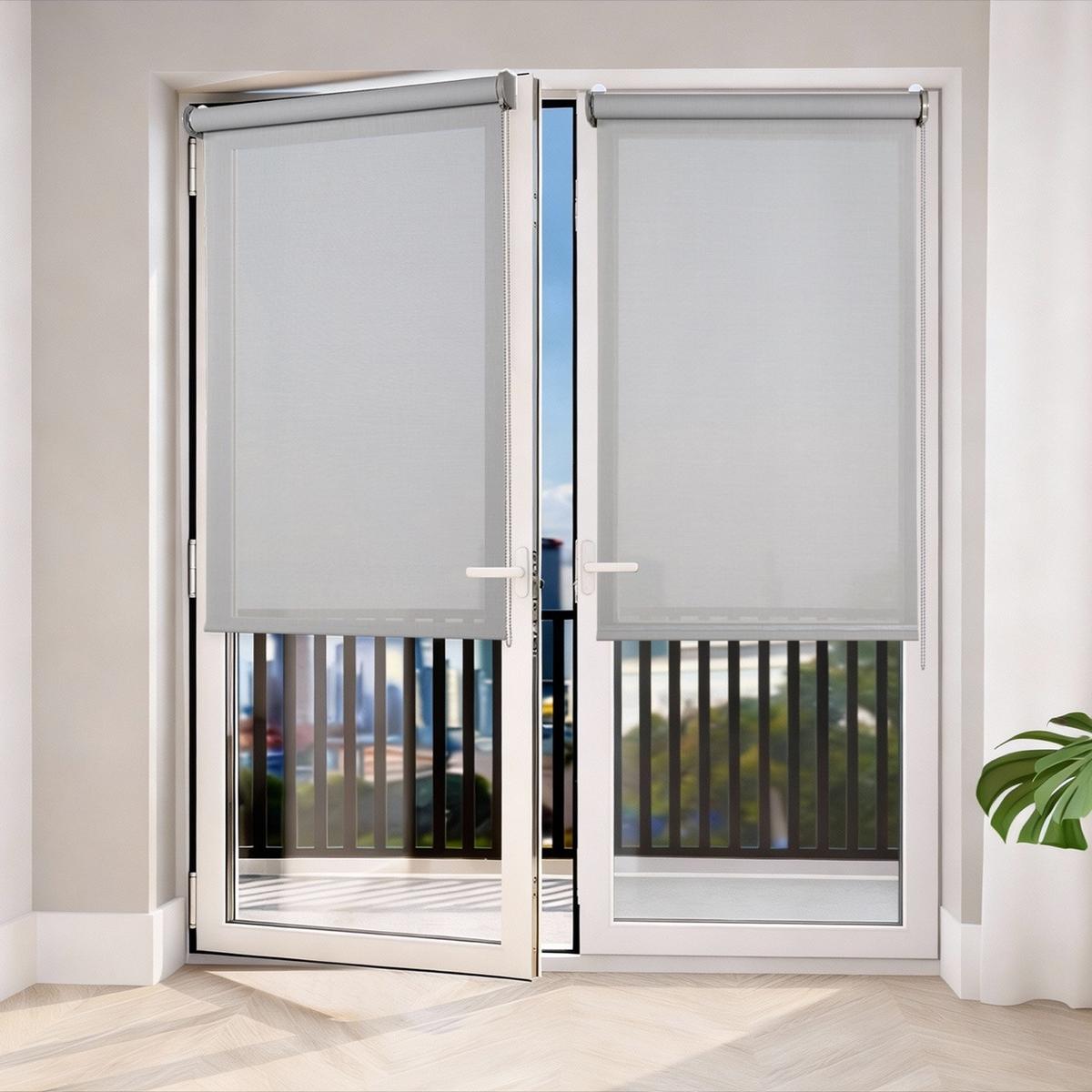 SCREEN-ROLLO Plus Easyfix Grau 80x180 - Grau, Kunststoff (80/180/1cm) - STORESDECO
