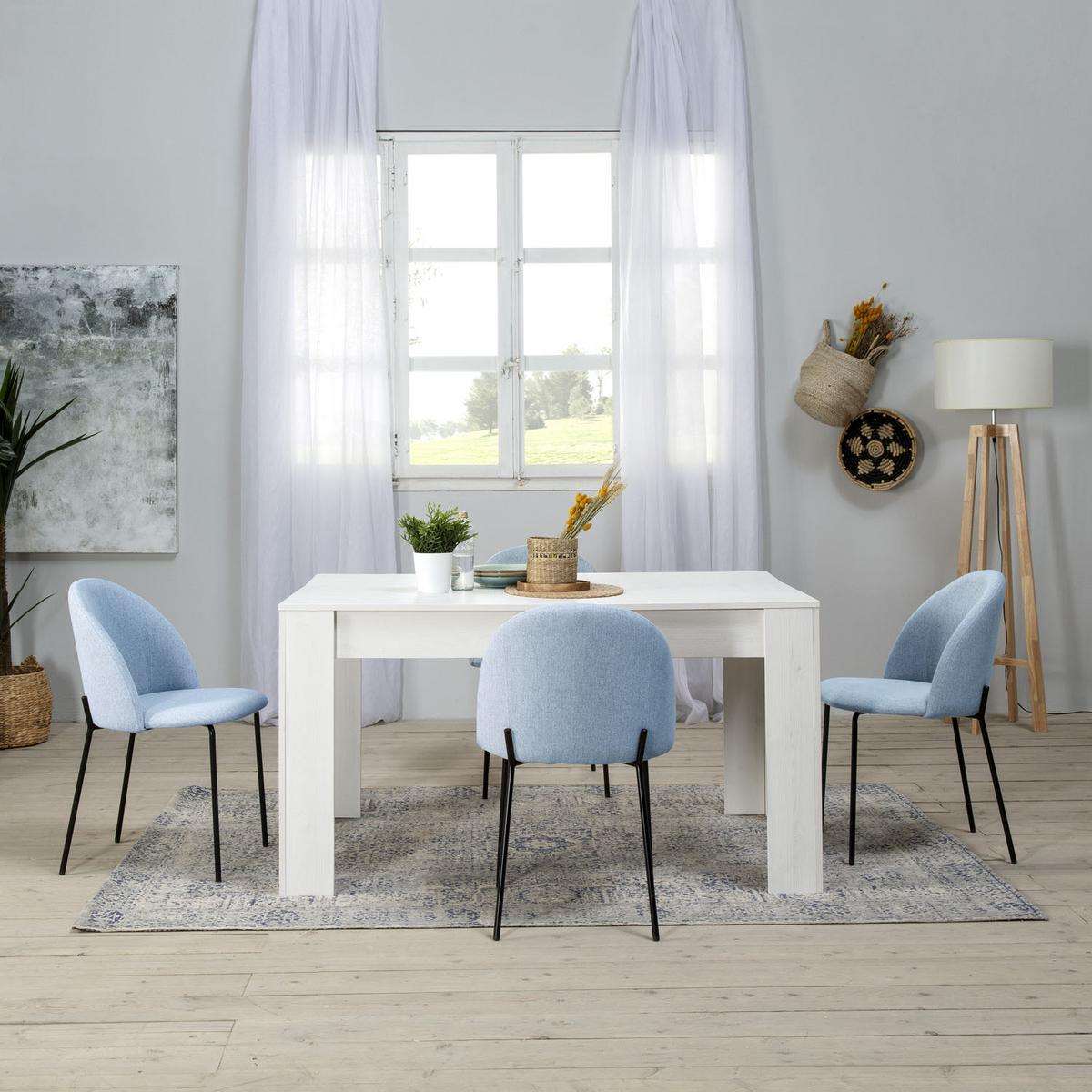 STUHL 2er-Set Kenia Blau - Blau, Textil/Metall (47/78/43cm) - VS Venta-stock