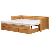 TAGESBETT Heller Holzfarbton 90-200 cm Cahors - Eschefarben, Holzwerkstoff (90/200cm) - Beliani