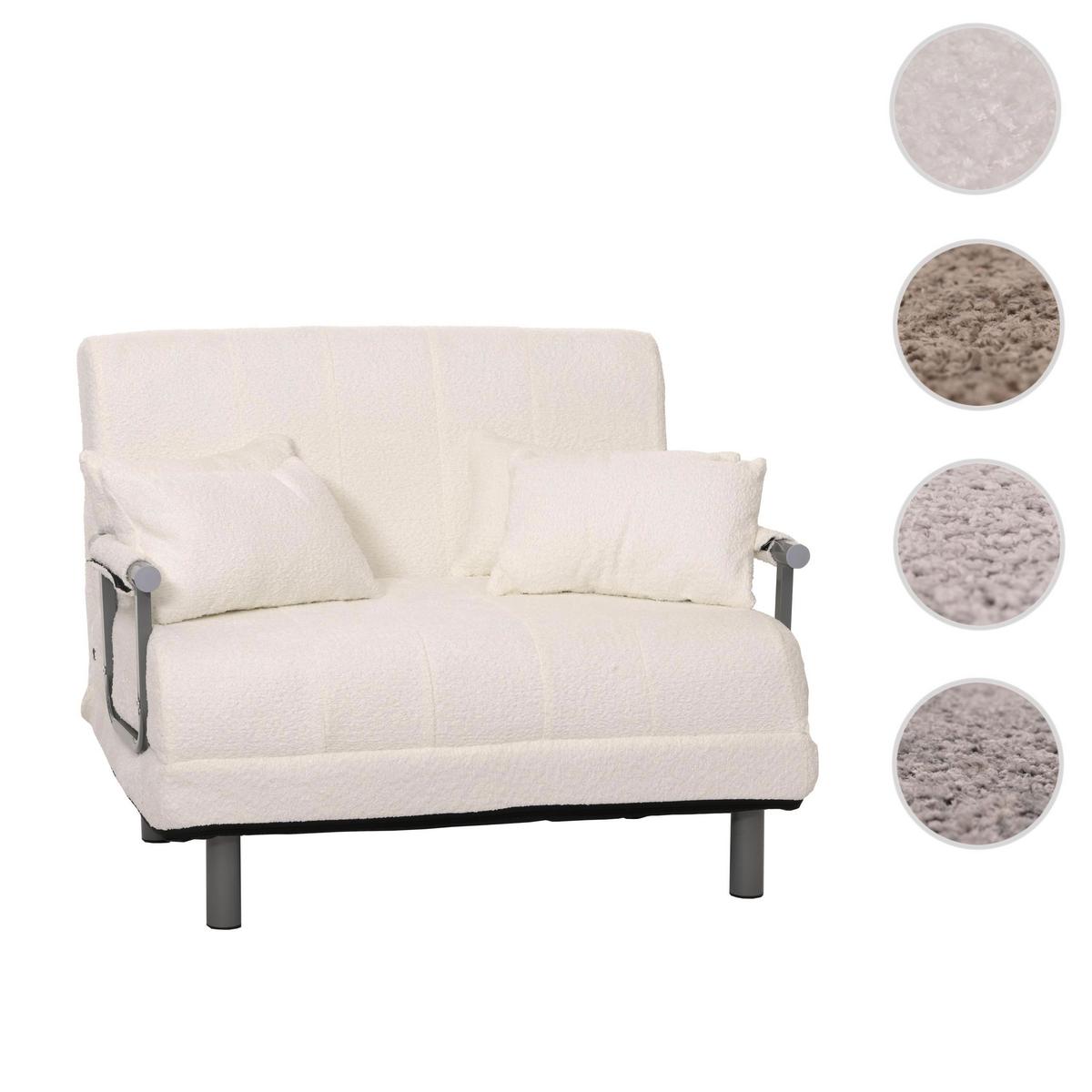 SCHLAFSESSEL Cremeweiß - Weiß, Textil (105/80/190cm) - MCW