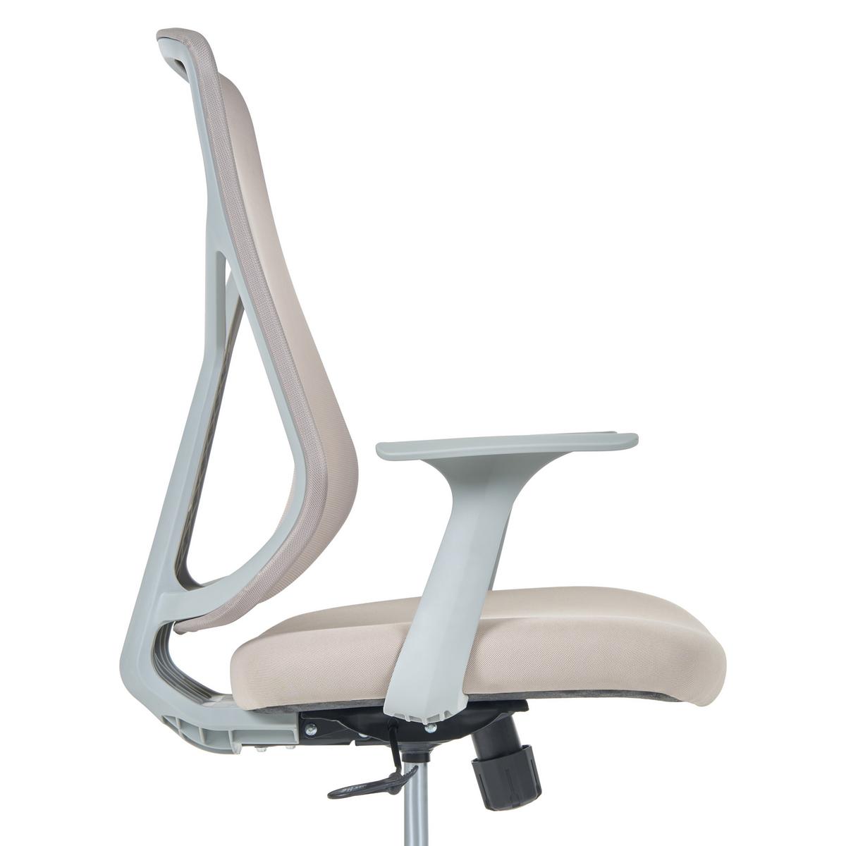 BÜROSTUHL Beige Nuviner - Beige, Textil (60/109/60cm) - Beliani