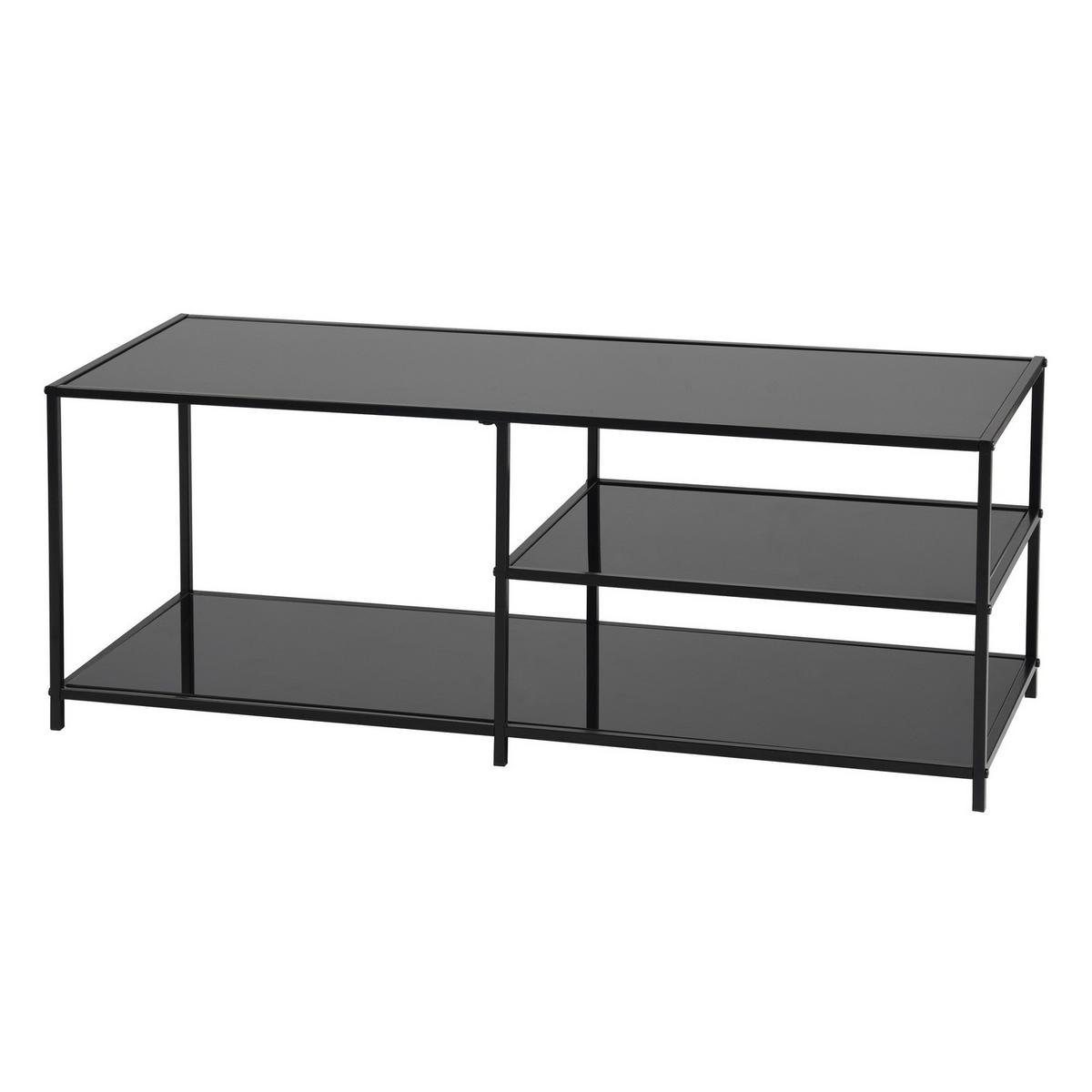 COUCHTISCH rechteckig Glas - Sonoma Eiche, Glas/Metall (110/40/42cm) - Urban Meuble