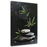 LEINWANDBILD Zen und Orientalisch 30x45cm - Schwarz, Textil (30/45cm) - Feeby