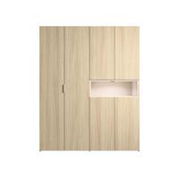 DREHTÜRENSCHRANK BALYR 161,2/202/58cm 6-türig Helle Eiche - Sandfarben/Eichefarben, Holzwerkstoff (161.2/202/58cm) - MASSENO