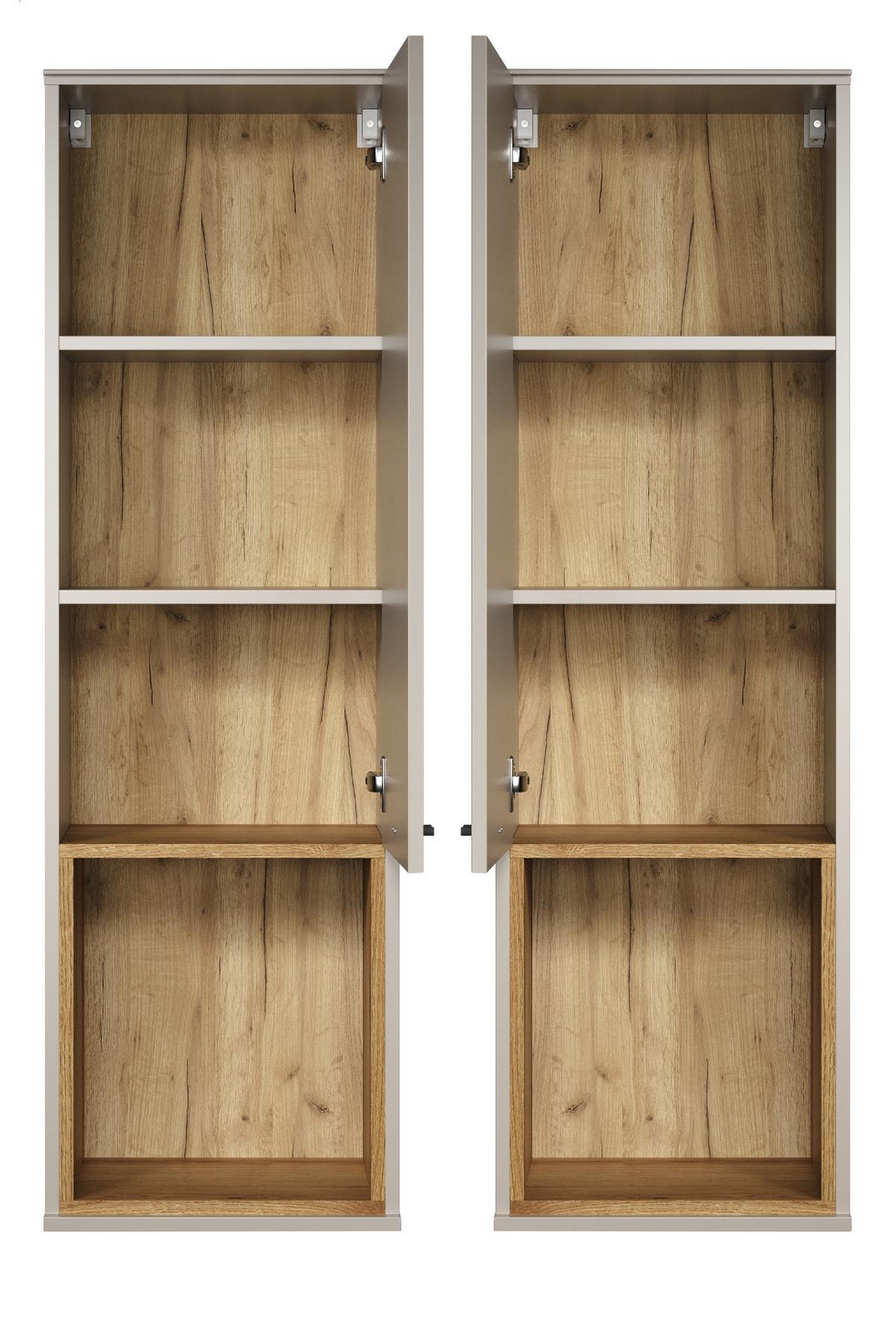 HÄNGESCHRANK Sand, Evoke Eiche 40 x 130 cm, Wandschrank mit Soft-Close - Sandfarben/Kaschmir, Holzwerkstoff/Metall (40/130/37cm) - Top.Furn