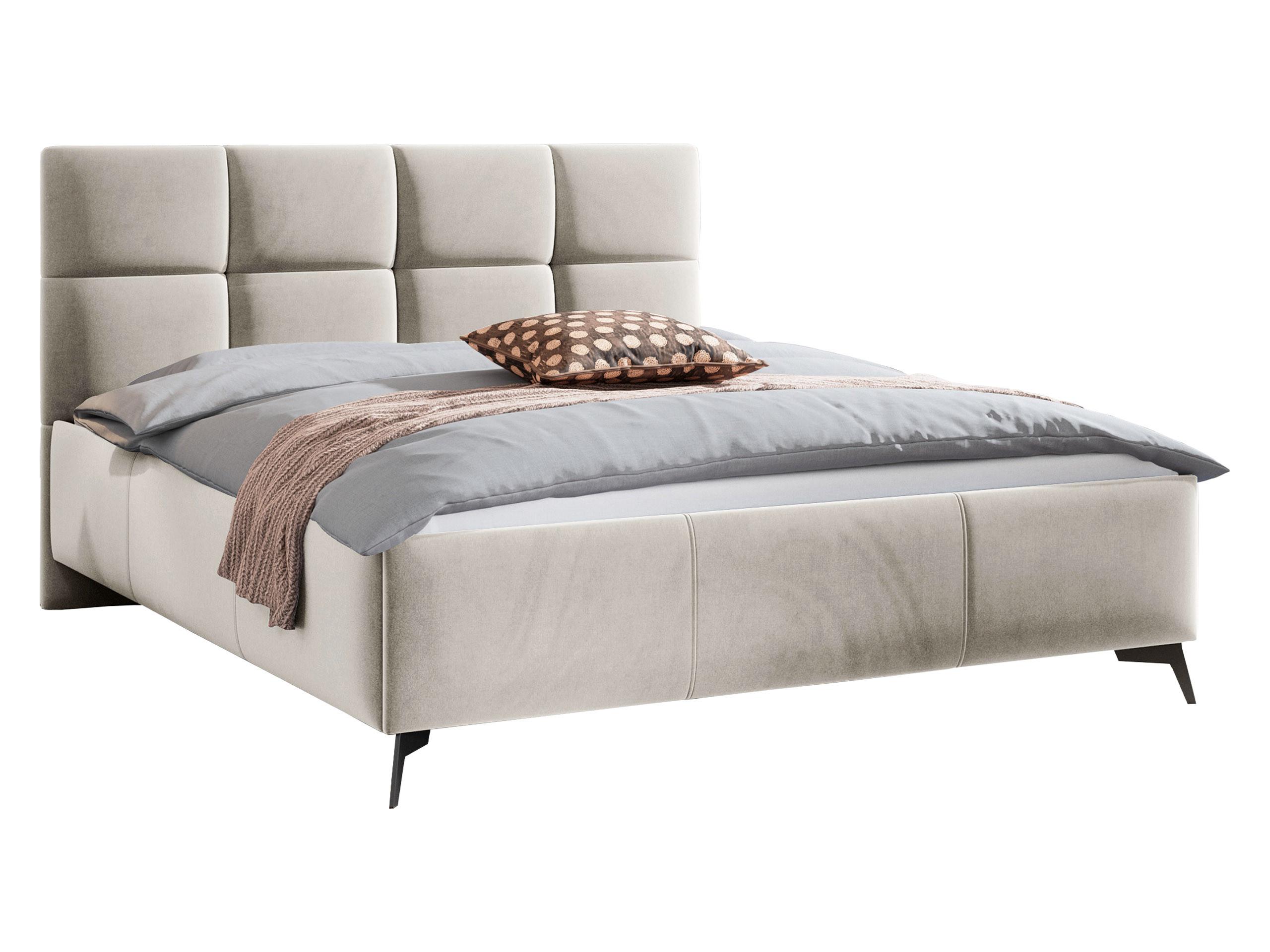 POLSTERBETT Genua - Beige/Schwarz, Holz/Holzwerkstoff (160/200cm) - MIRJAN24