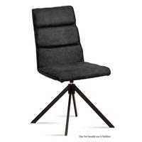 ESSZIMMERSTUHL drehbar (6er-Set) Deedea 47x92x60 Schwarz/Anthrazit - Anthrazit/Schwarz, Kunststoff (60/92/47cm) - 58aufmkessel