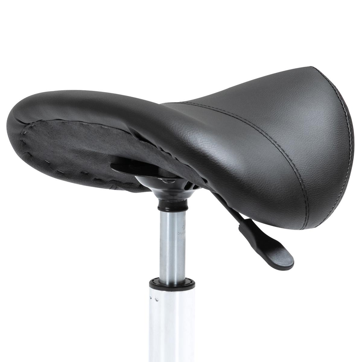 ARBEITSHOCKER Drehstuhl Drehhocker Rollhocker Sattelhocker Hocker Schwarz - Schwarz, Kunststoff (52/61/53cm) - HOMCOM