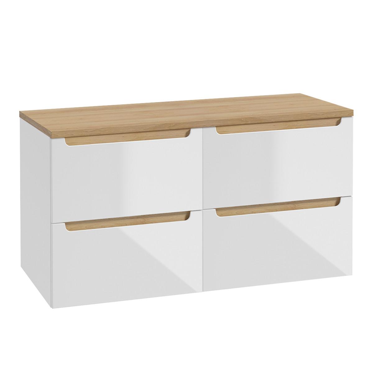 WASCHTISCHUNTERSCHRANK 120cm Livia Weiß - Weiß, Holzwerkstoff (120/62.5/46cm) - Petits-meubles