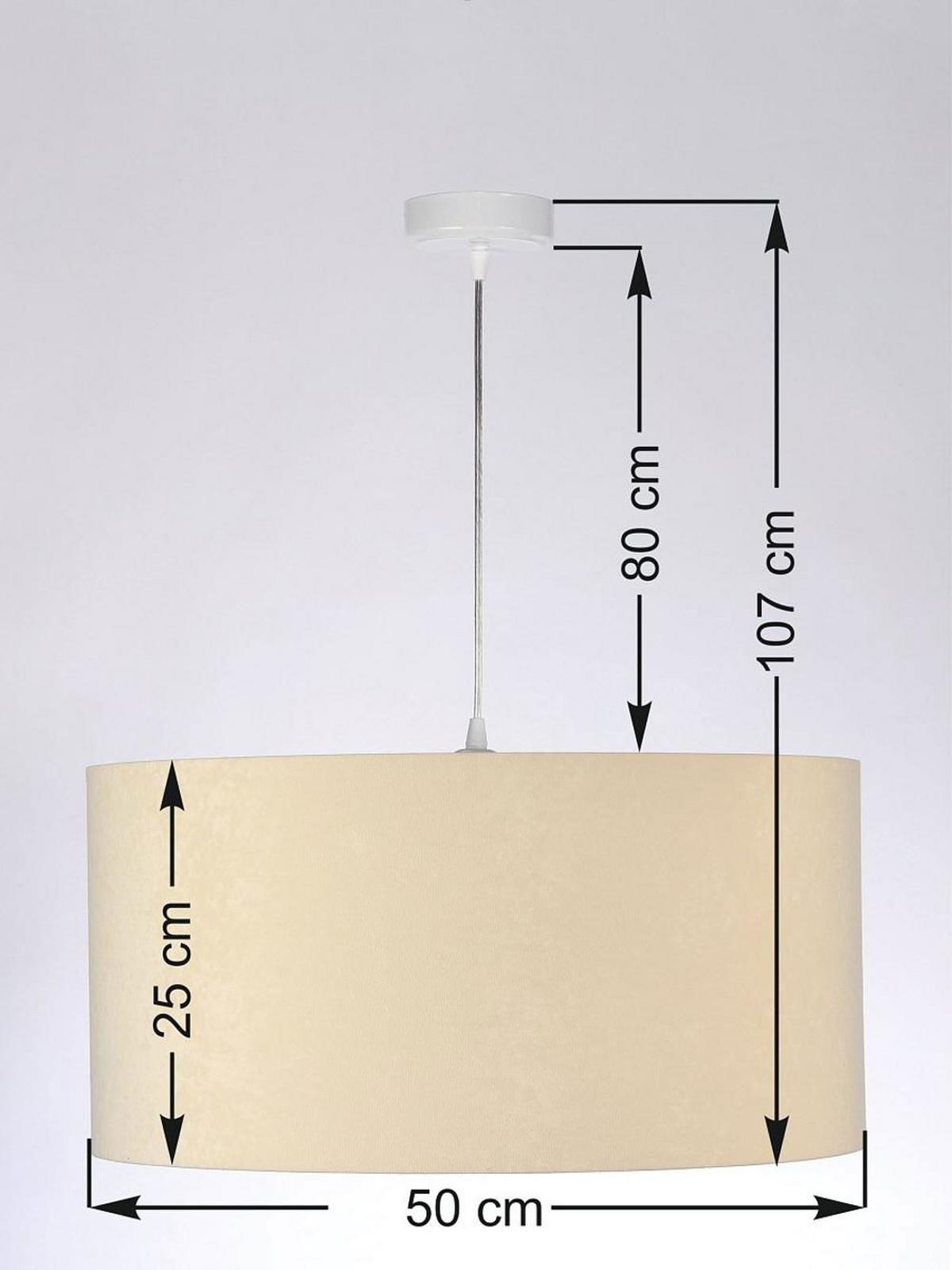 HÄNGELEUCHTE Weiß 50/25 cm - Beige/Weiß, Kunststoff (50/0.8/25cm) - ONZENO