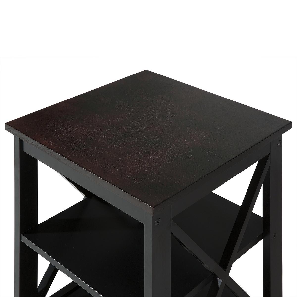 BEISTELLTISCH schwarz quadratisch 40/40 cm Foster - Schwarz, Holzwerkstoff (40/40/60cm) - Beliani