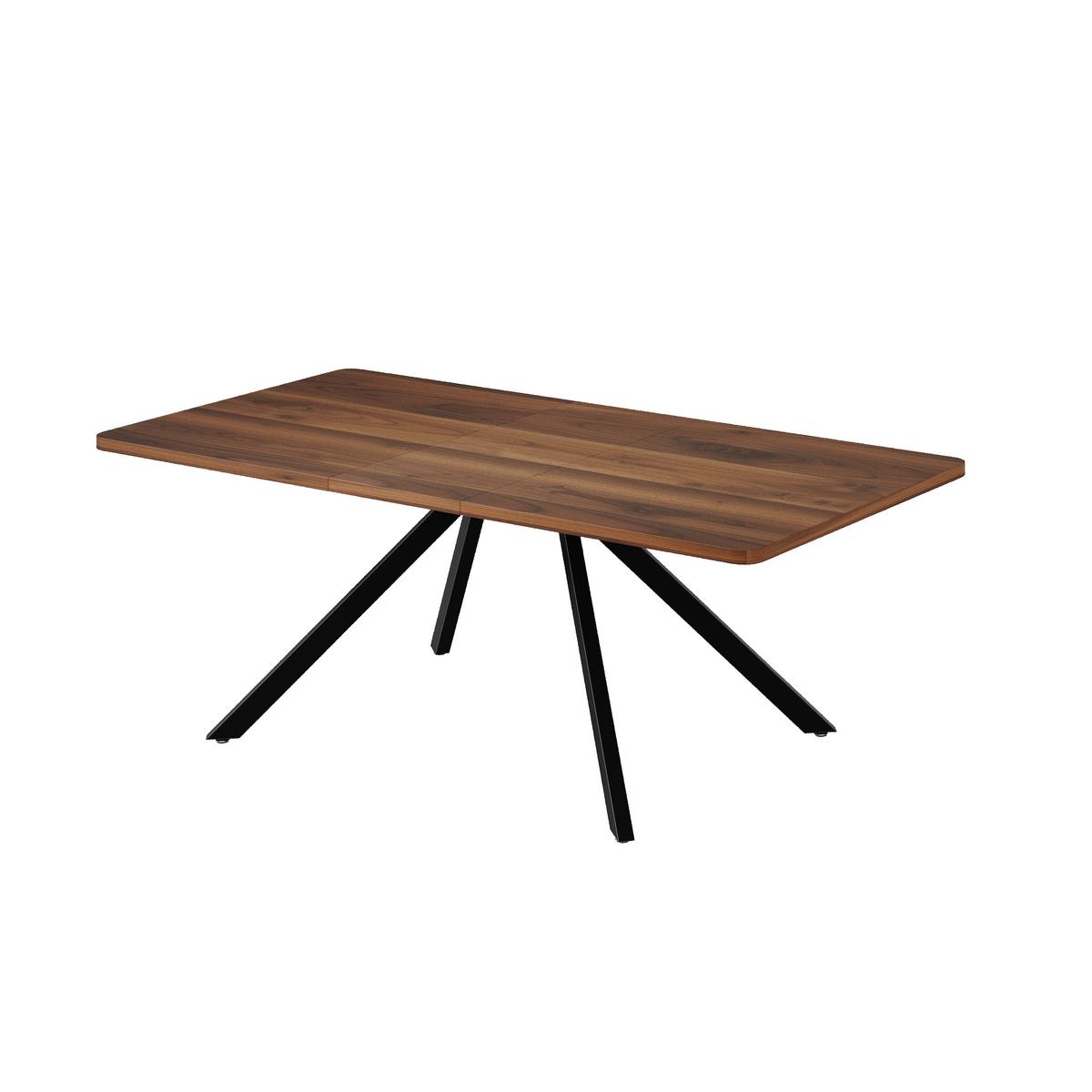 ESSTISCH AUSZIEHBARER 160-240 cm Walnuss & Metall – Moderner Esszimmertisch für 6-10 Personen mit Schwerlast-Auszug - Walnussfarben, Holzwerkstoff (90/240/74cm) - Urban Meuble