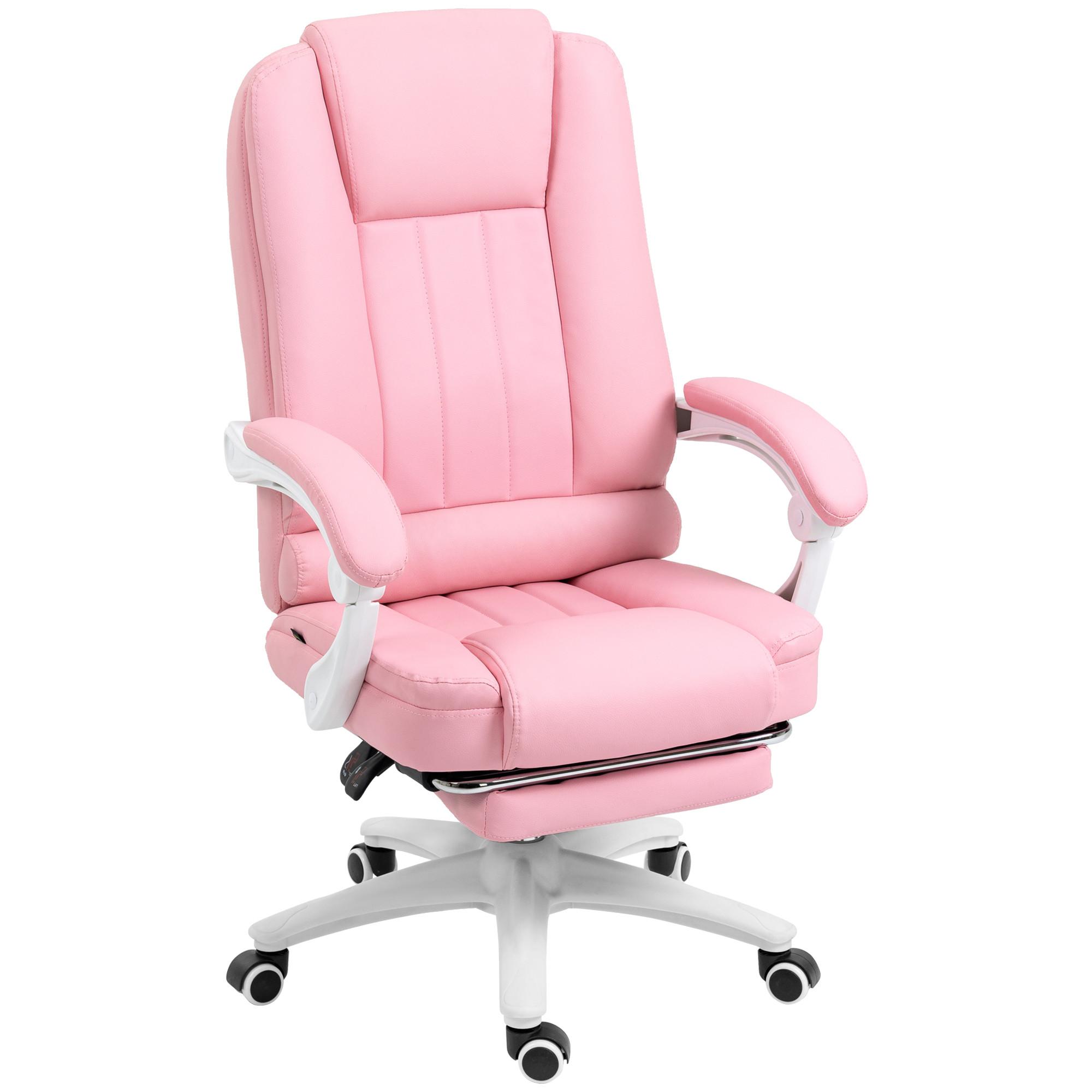 CHEFSESSEL, Bürostuhl, Kunstleder, Rosa - Rosa, Leder (68/116/65cm) - Vinsetto