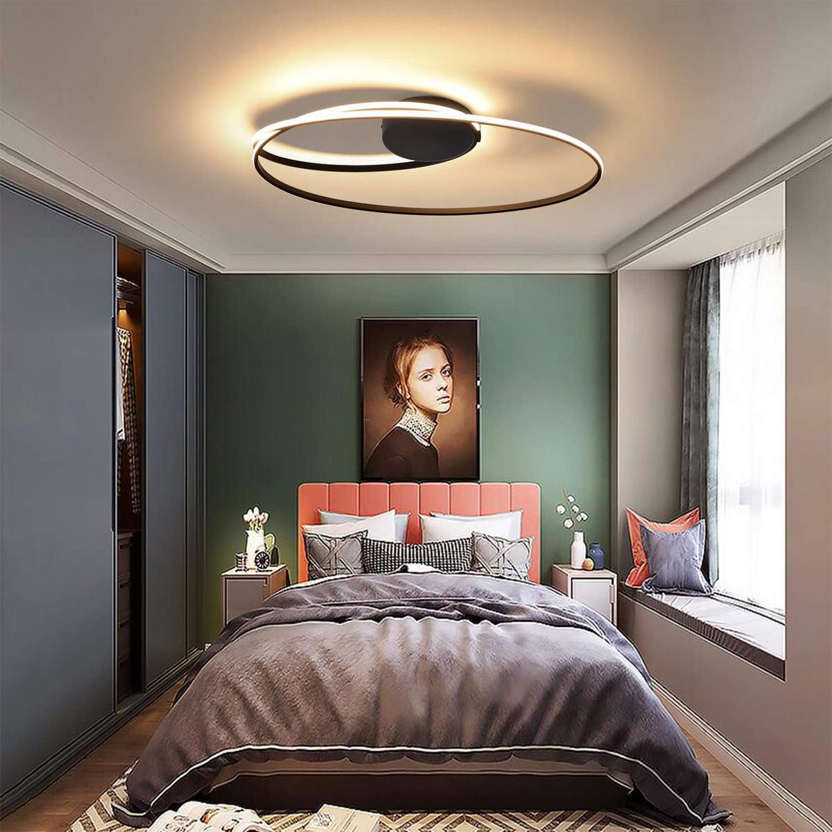 LED DECKENLEUCHTE Mak 59.5/32/10 - Schwarz, Metall (59.5/32/10cm) - Nettlife