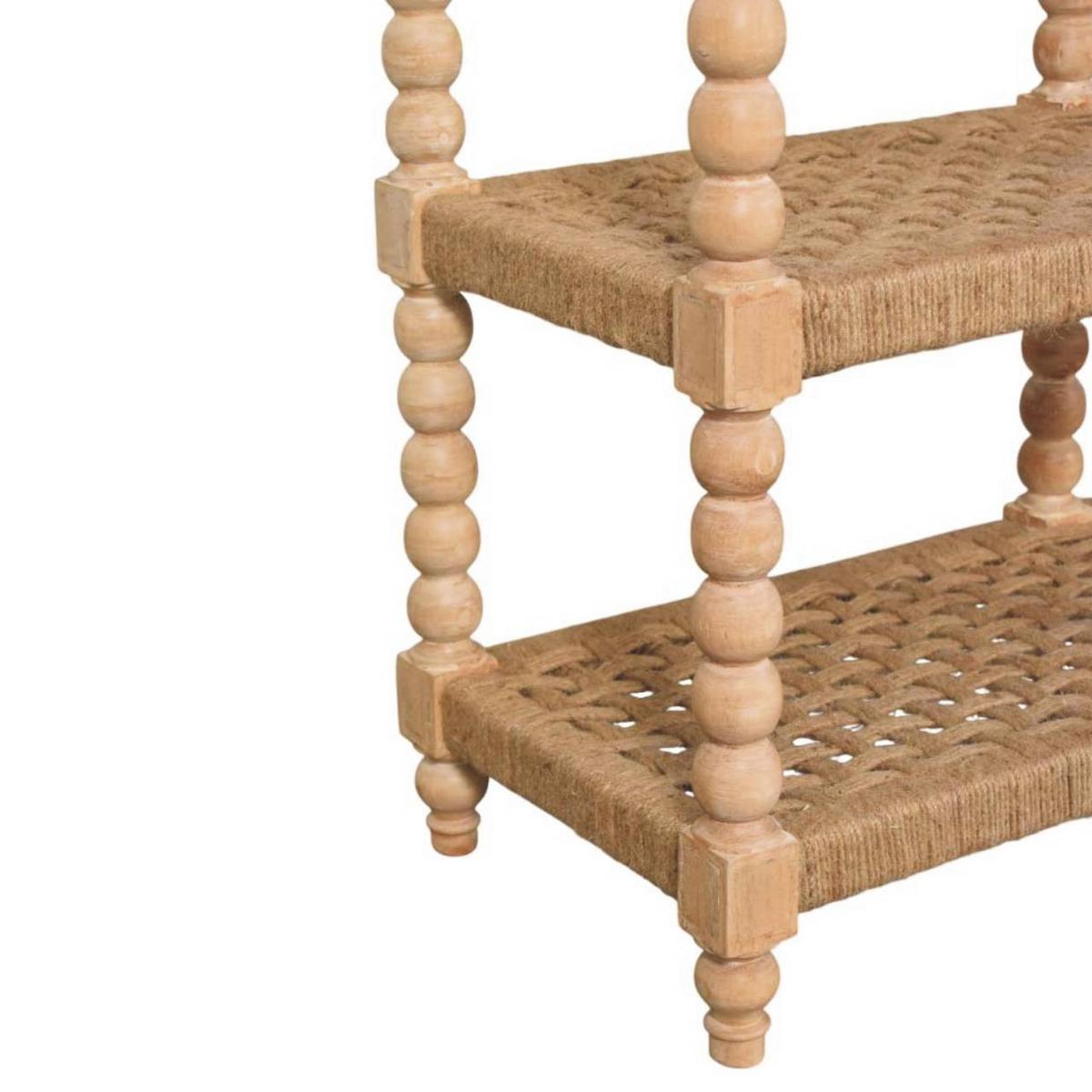 KONSOLENTISCH mit Stonedrift-Holz-Finish, 2 Schubladen, 4 offene Ablagen, hellbraun - Braun, Holz (40/115/88cm) - Artisan Furniture