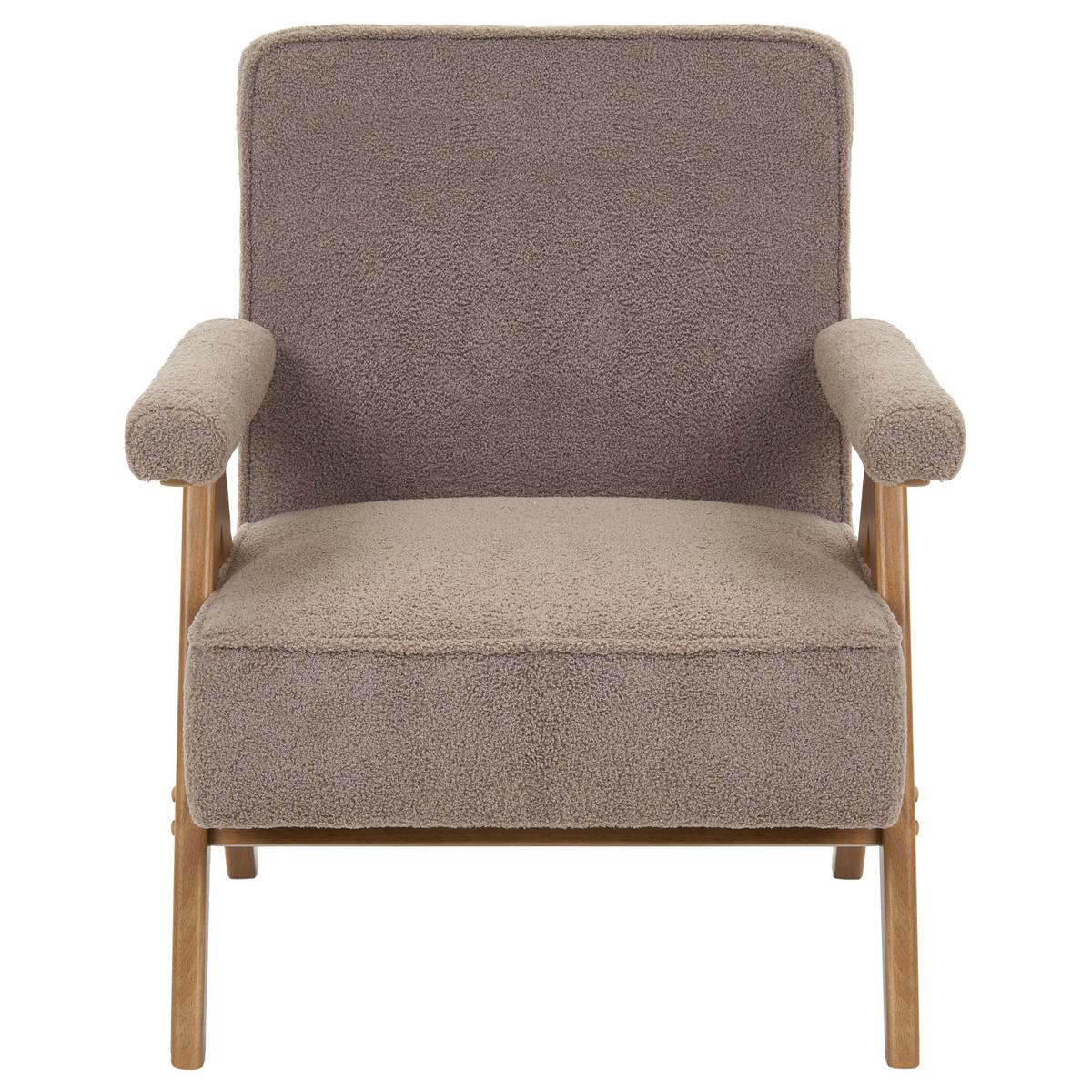 SESSEL Bouclé Taupe Evje - Taupe/Beige, Textil (70/81/72cm) - Beliani