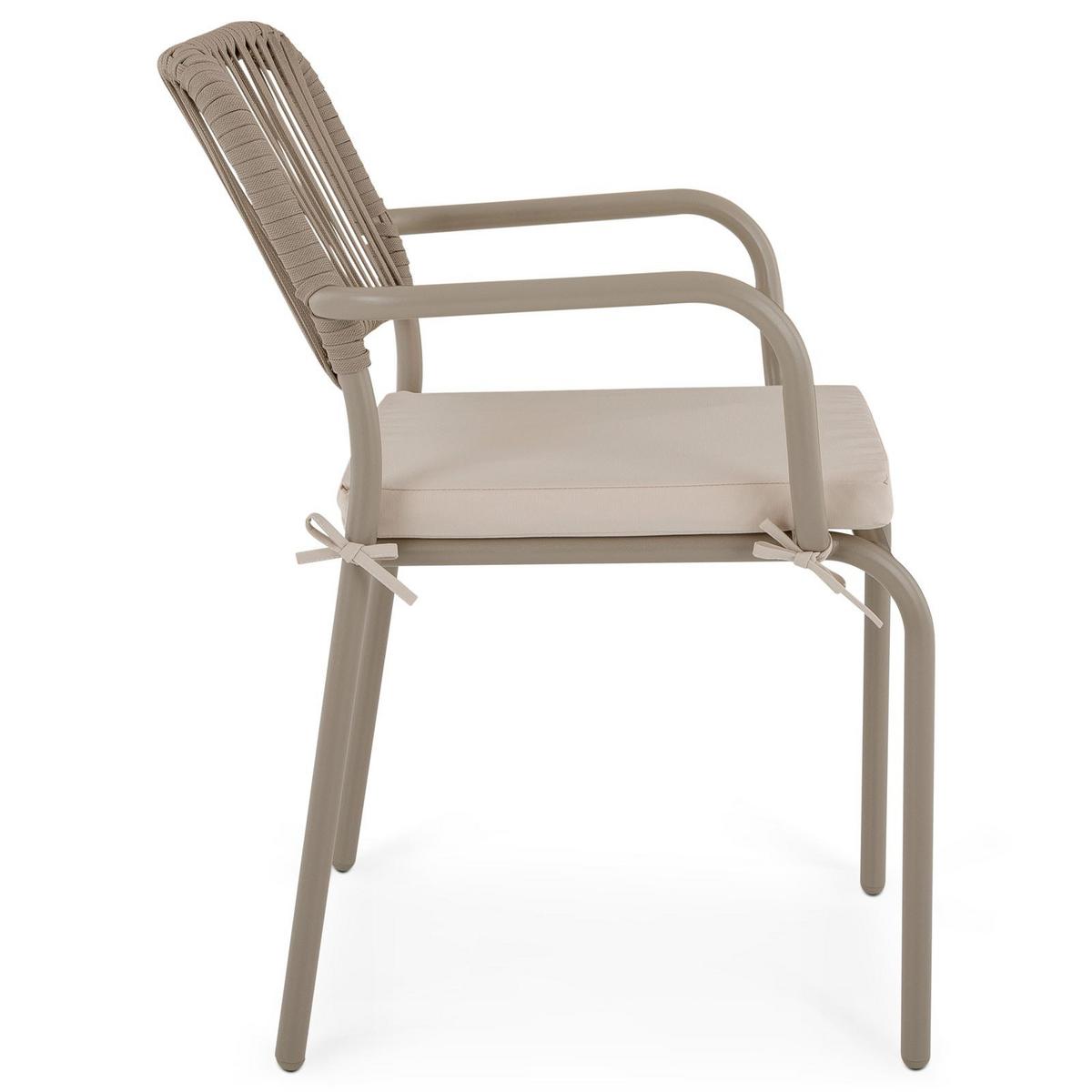 GARTENSTÜHLE VOLONTE 6er-Set braun - Braun, Textil (56/81/65cm) - IDIMEX
