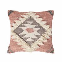 KELIM-KISSEN Pali 45/45 cm - Rosa, Textil (45/45cm) - Homescapes