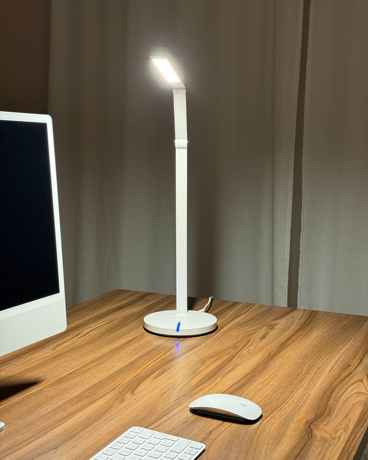 SCHREIBTISCHLAMPE Dorado 17/32/48 cm - Weiß, Kunststoff (17/32/48cm) - Beliani