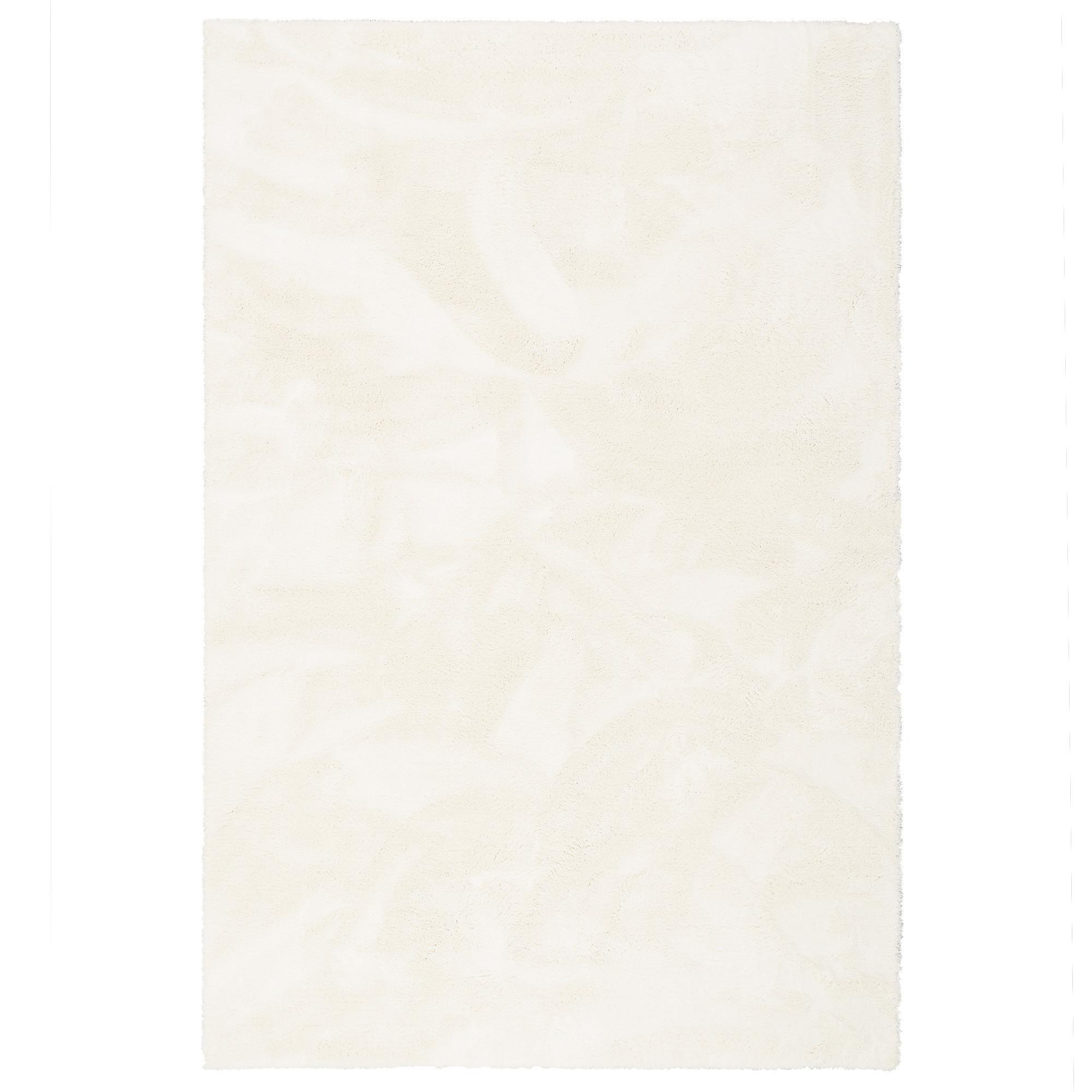 LUXUS HOCHFLOR SHAGGY TEPPICH VELVET - Weiß, Textil (133/133cm) - Snapstyle