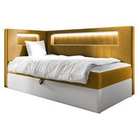 BOXBETT Gold Junior 3, Seite zum Öffnen des Bettkastens: Links - H3 - Gelb/Weiß, Holz (100/200cm) - MIRJAN24