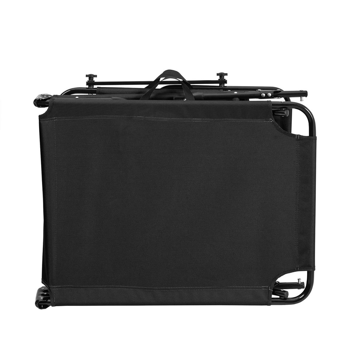 SONNENLIEGE-SET 2 TLG. Lomeda - Schwarz, Metall (187/27/53cm) - casa.pro