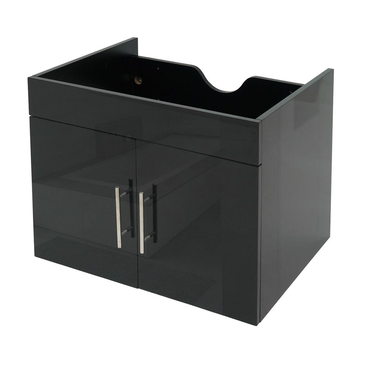 WASCHBECKENUNTERSCHRANK Schwarz - Schwarz, Holzwerkstoff (59/48/46cm) - MCW
