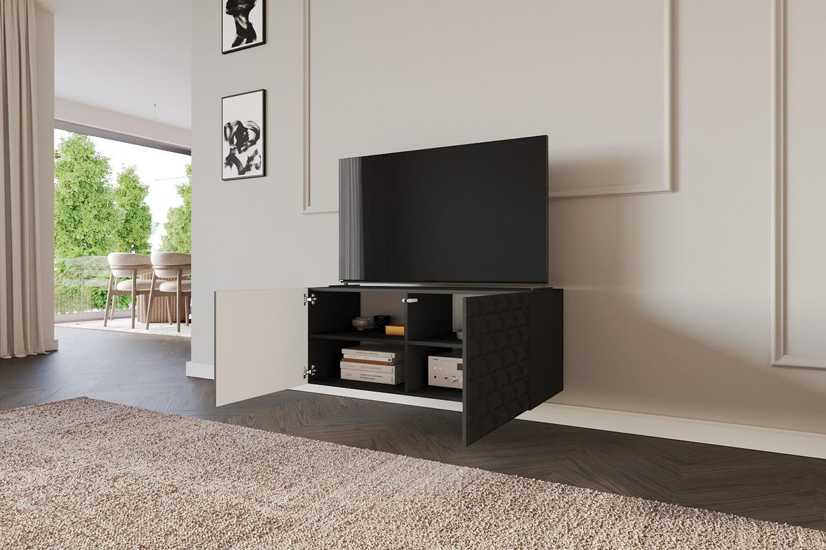 LOWBOARD VIRA-W 100x40x40 cm - Schwarz - Schwarz, Holzwerkstoff (100/40/40cm) - ALTDECOR