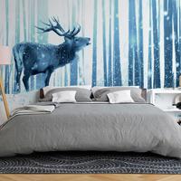 SELBSTKLEBENDE FOTOTAPETE 147/105 cm - Blau/Weiß, Kunststoff/Textil (147/1cm) - KUNSTLOFT