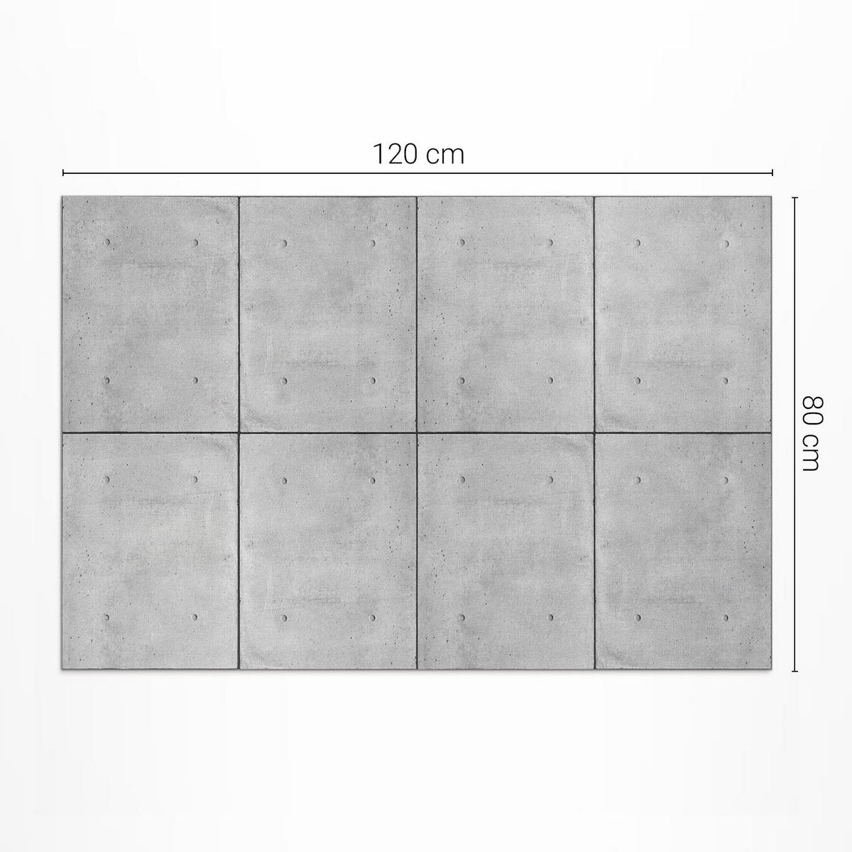 TEPPICH 80x120 cm Betonplatten Industrial Style - Graphitfarben, Kunststoff (80/120cm) - Wallfluent