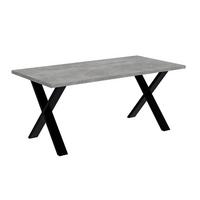 ESSTISCH 160x90x75 cm - Betonoptik / Schwarz - KLYN X - Grau, Holzwerkstoff (160/90/75cm) - ALTDECOR