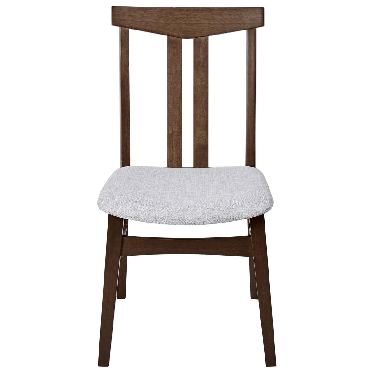 ESSZIMMERSTUHL 2er-Set Hellgrau Avalon - Hellgrau/Braun, Holz (47/86/58cm) - Beliani