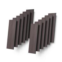 WANDPANEELE Grivola Nussbaum/Braun 12 Stück - Walnussfarben/Braun, Holzwerkstoff (120/40/1.8cm) - Livinity®