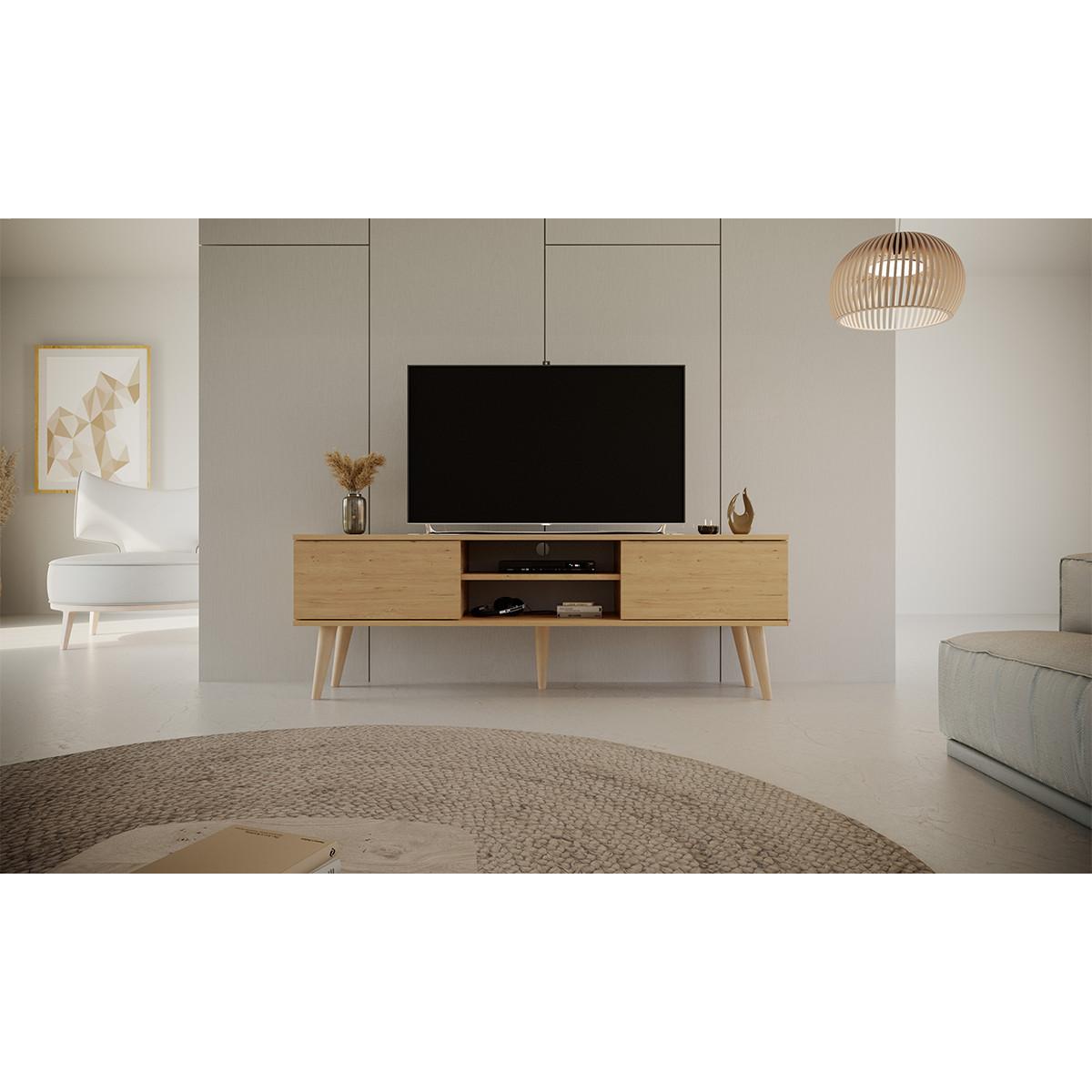 TV-MÖBEL Toronto Holz - Braun, Holzwerkstoff (160/55/35cm) - Petits-meubles