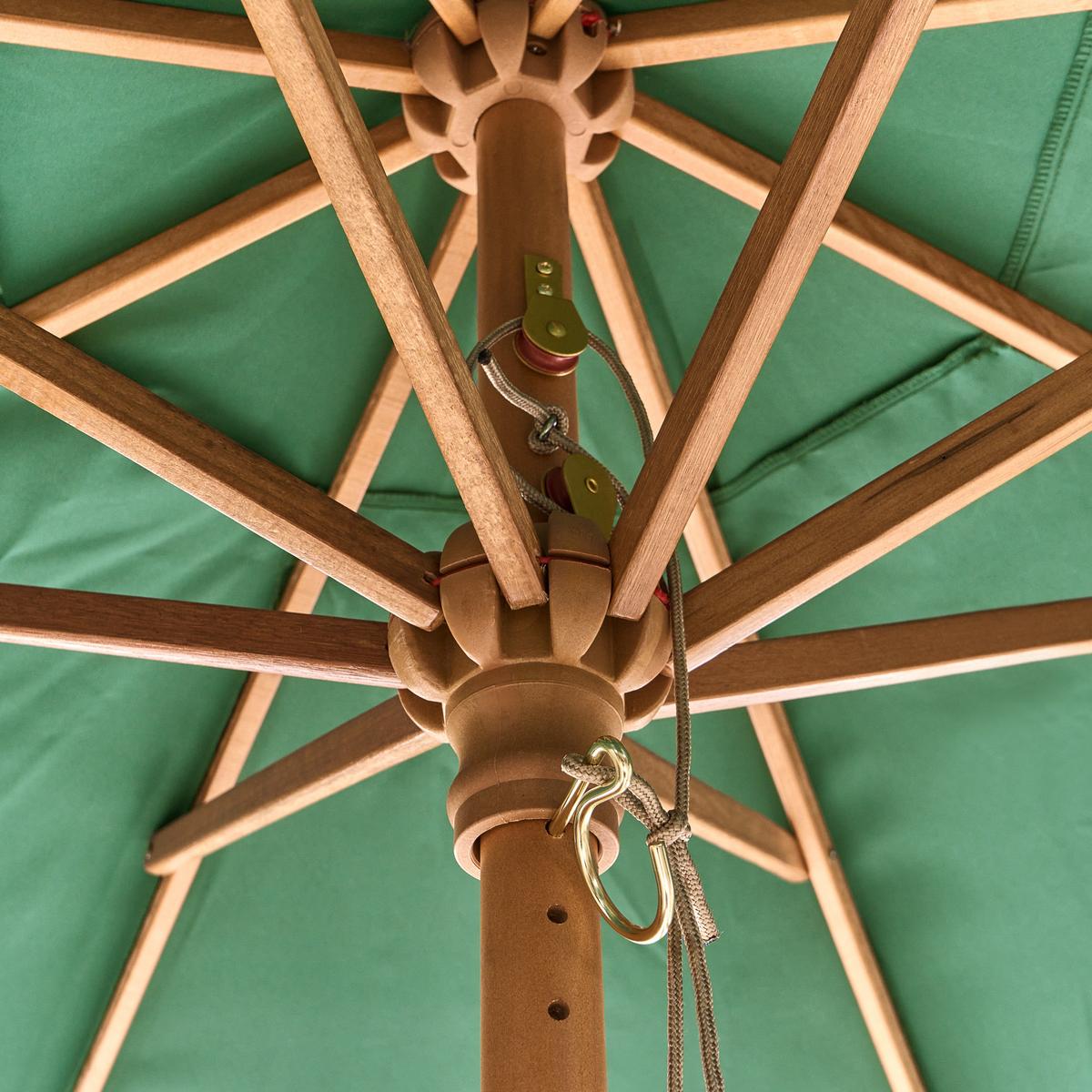 MARKTSCHIRM 270 cm Grün Toscana - Hellbraun/Braun, Holz (270/270cm) - Beliani