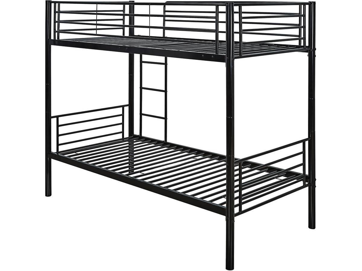 ETAGENBETT adam Schwarz - Schwarz, Metall (190/90cm) - Habitat Garten