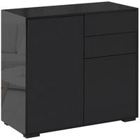 SIDEBOARD Schwarz, 79 x 36 x 74 cm - Schwarz, Holzwerkstoff (36/74/79cm) - HOMCOM