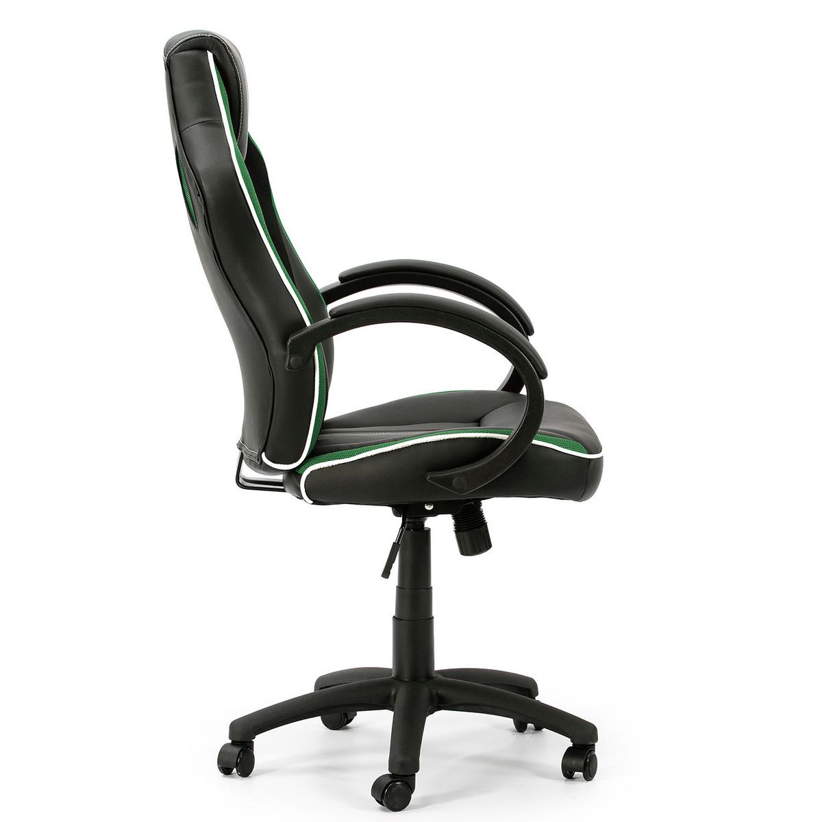 DREHSTUHL Formula Schwarz/Grün - Grün, Fell (68/112/61cm) - VS Venta-stock