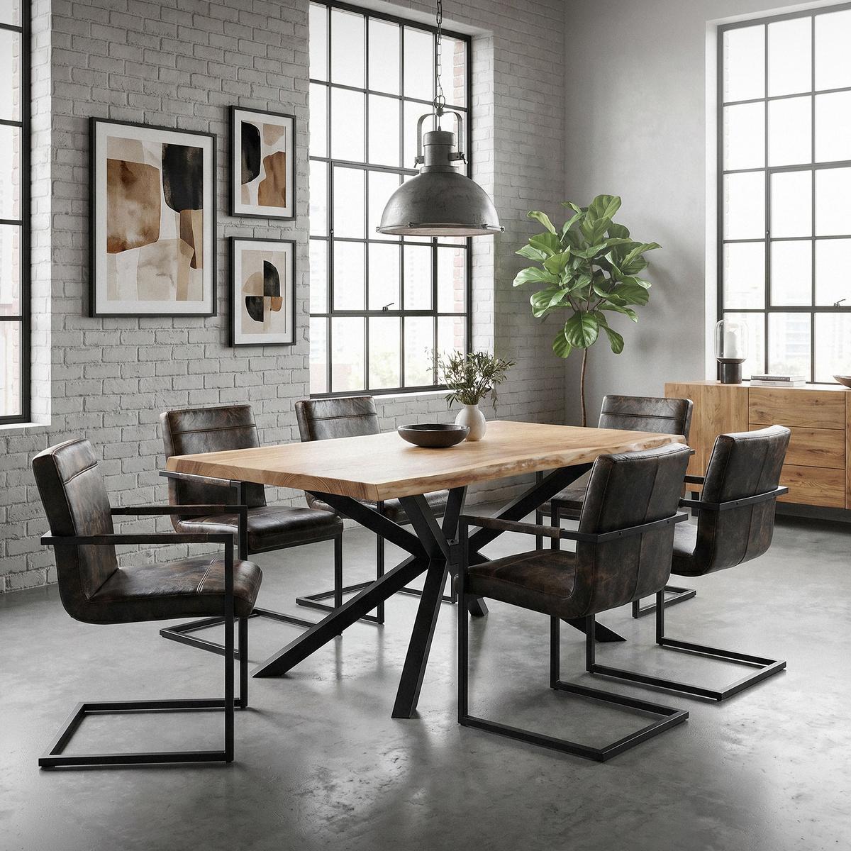 TISCHBEINE Metall Schwarz 120x78x72 cm X-Form 4-beinig aus Stahl - Schwarz, Metall (78/71.5/120cm) - ML-DESIGN