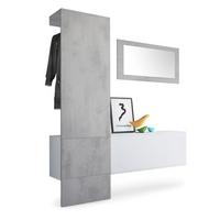 GARDEROBE Carlton - Hellgrau, Holzwerkstoff (156/193/35cm) - Vladon