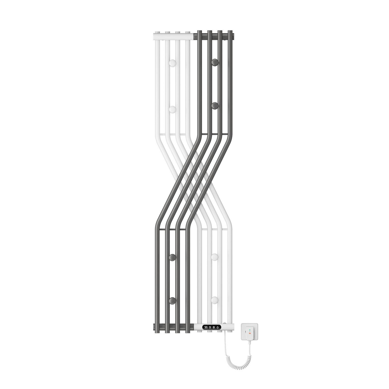 HEIZKÖRPER Elektrisch Thermostat & App-Steuerung Anthrazit-Weiß 140/37,5 cm - Anthrazit/Weiß, Metall (37.5/140/15.7cm) - EMKE