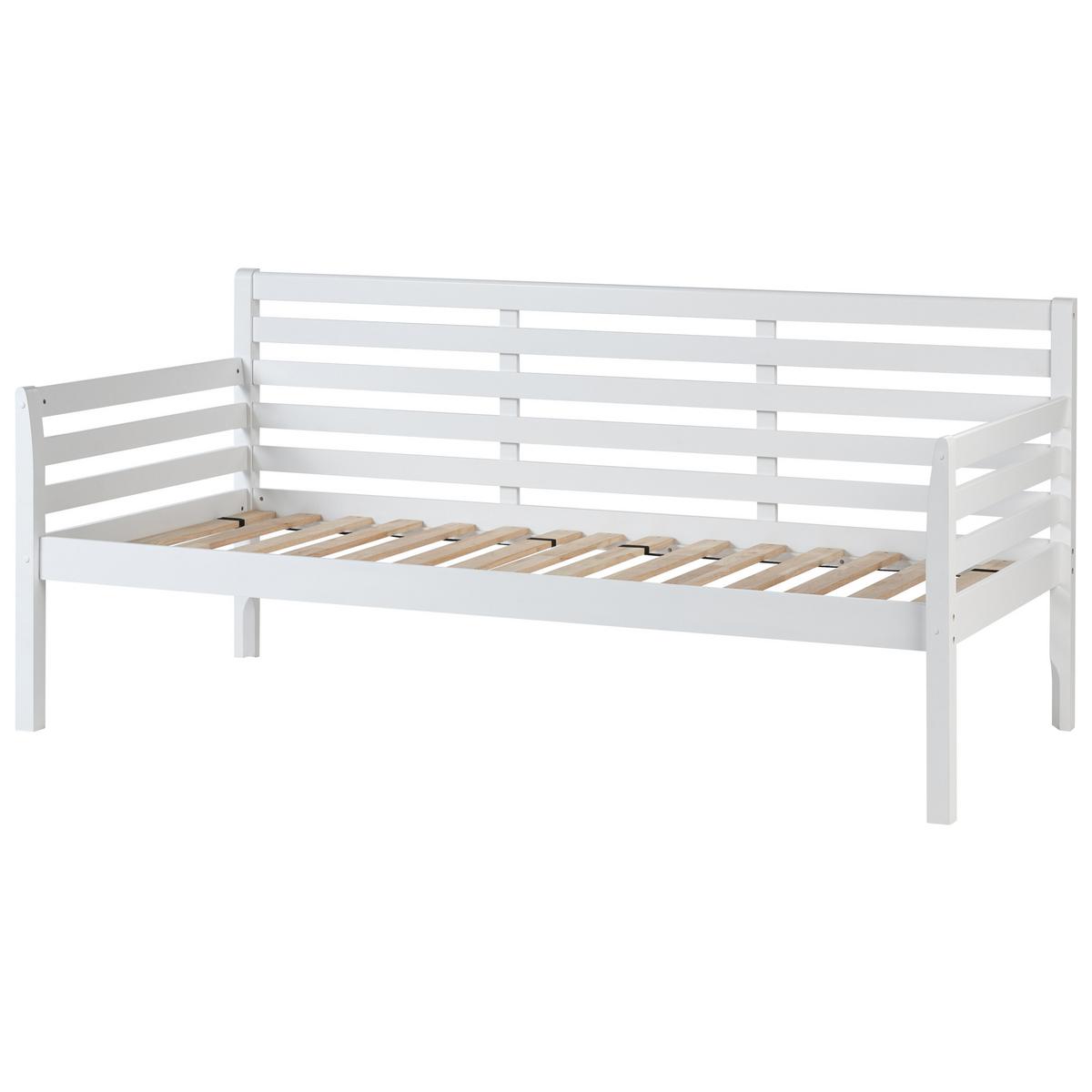 TAGESBETT Holz 90/200 cm Weiß Theza - Weiß, Holz (90/200cm) - Beliani