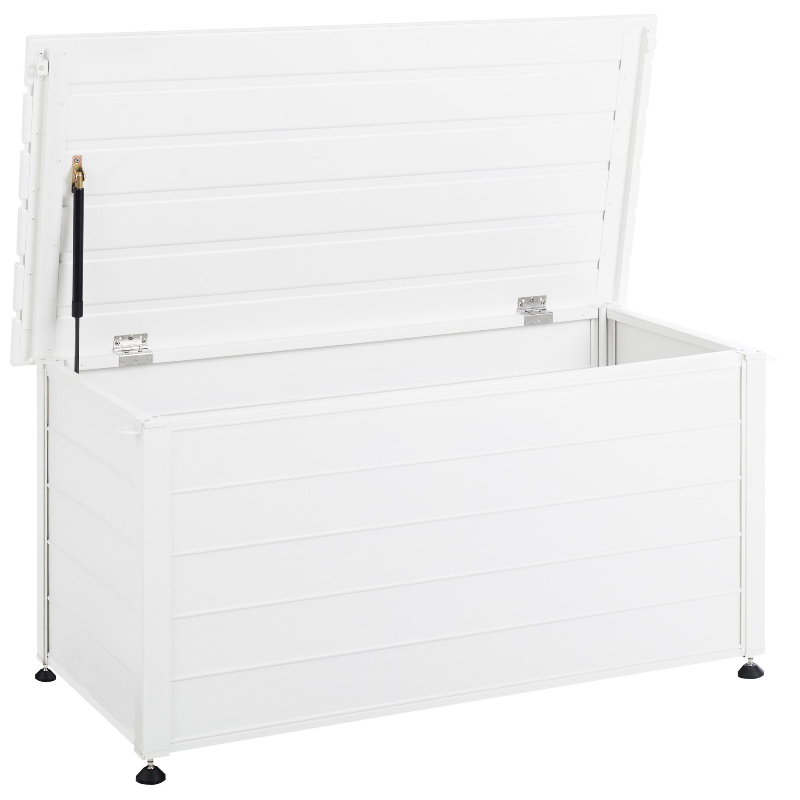 AUFBEWAHRUNGSBOX Weiß Campalto - Weiß, Metall (123/60/60cm) - Beliani